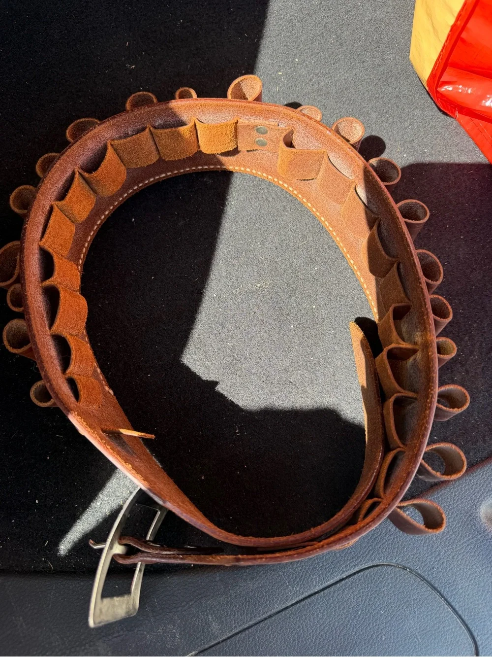 Bucheimer Leather ammo  Cartridge Belt - Brown